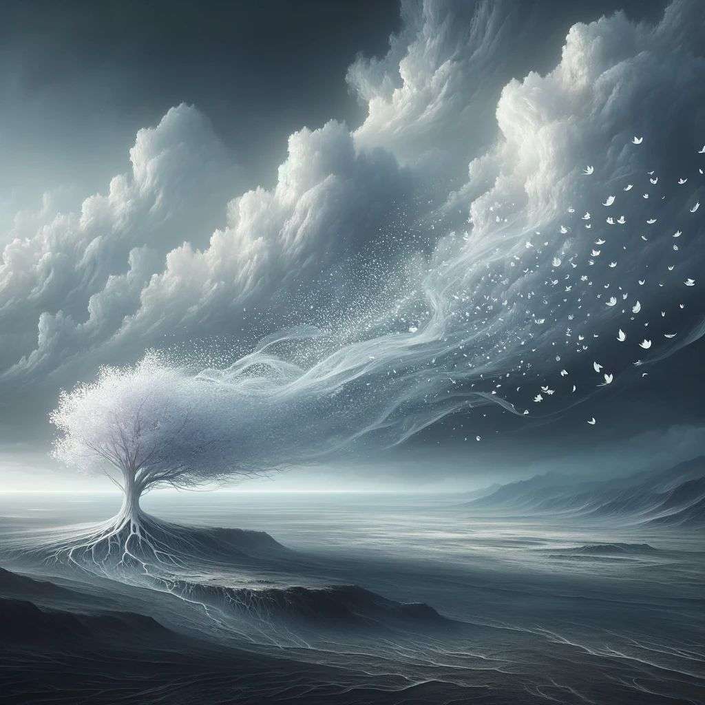 a representation of anxiety, digital art, ethereal
